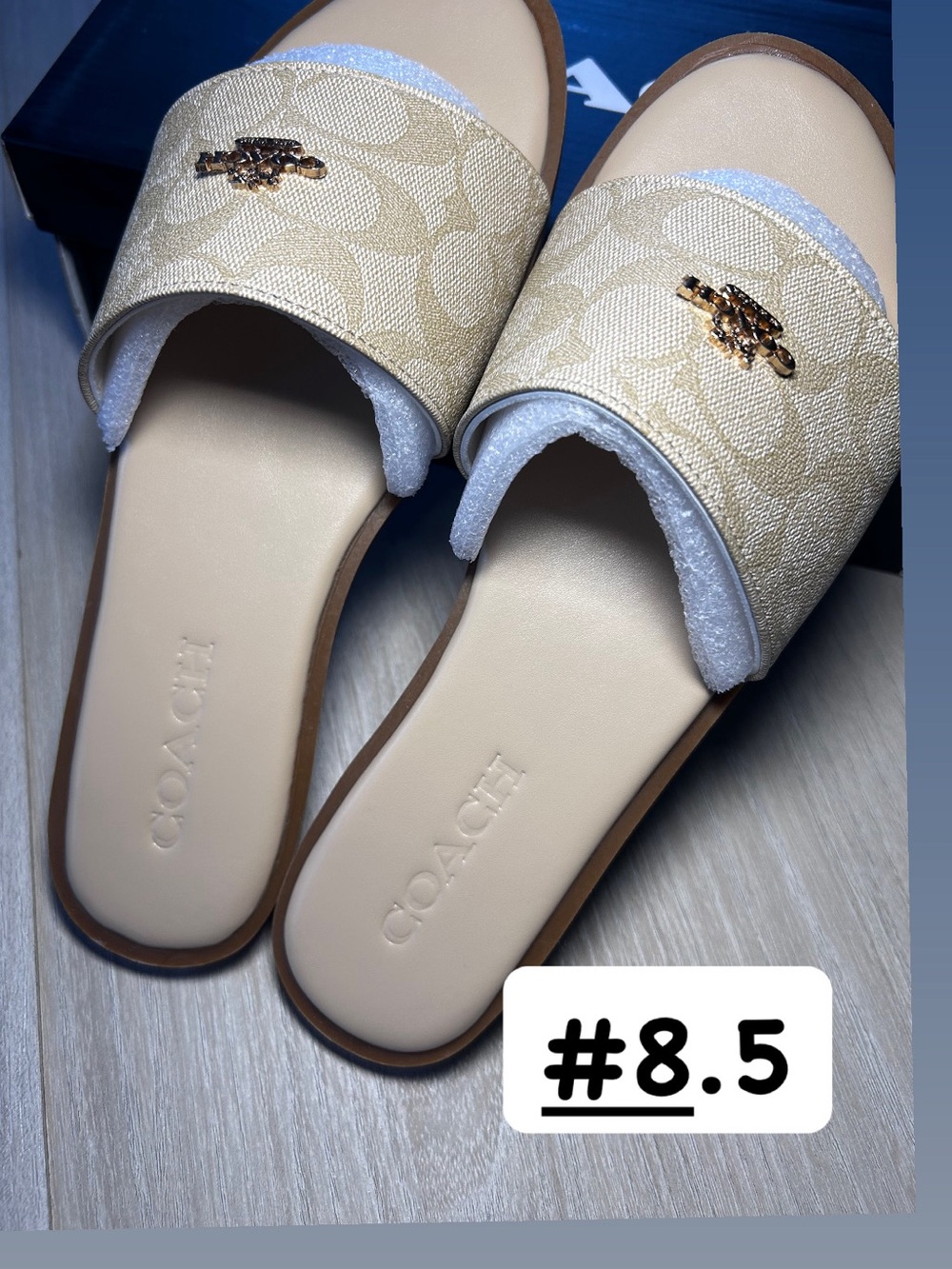 Women’s Beige Signature Slide Sandals